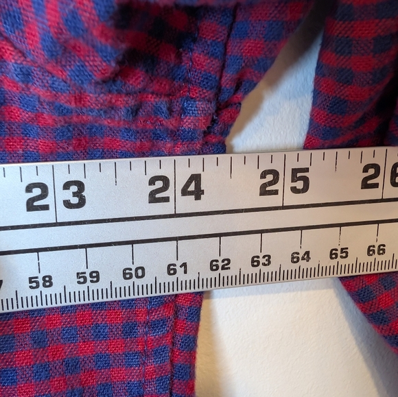 GAP For Good Cotton Oxford Red Blue Checkered Button Down Men's Large - Picture 11 of 11